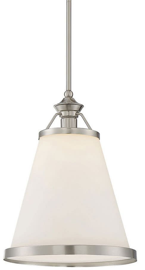 Photos - Chandelier / Lamp SAVOY House 7-130-1 Ashmont 1 Light Pendant Satin Nickel Indoor Lighting Pendants 7-130-1-SN 