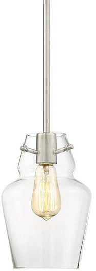Photos - Chandelier / Lamp SAVOY House 7-4134-1 Vintage Pendants 1 Light 4.5" Wide Pendant Satin Nickel Indoor Lighting Pendants 7-4134-1-SN 