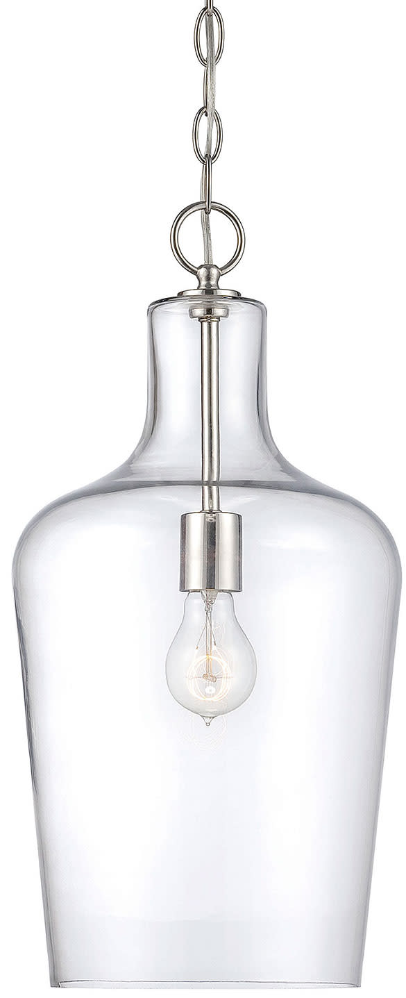 Photos - Chandelier / Lamp SAVOY House 7-702-1 Franklin 1 Light Pendant Polished Nickel Indoor Lighting Pendants 7-702-1-109 