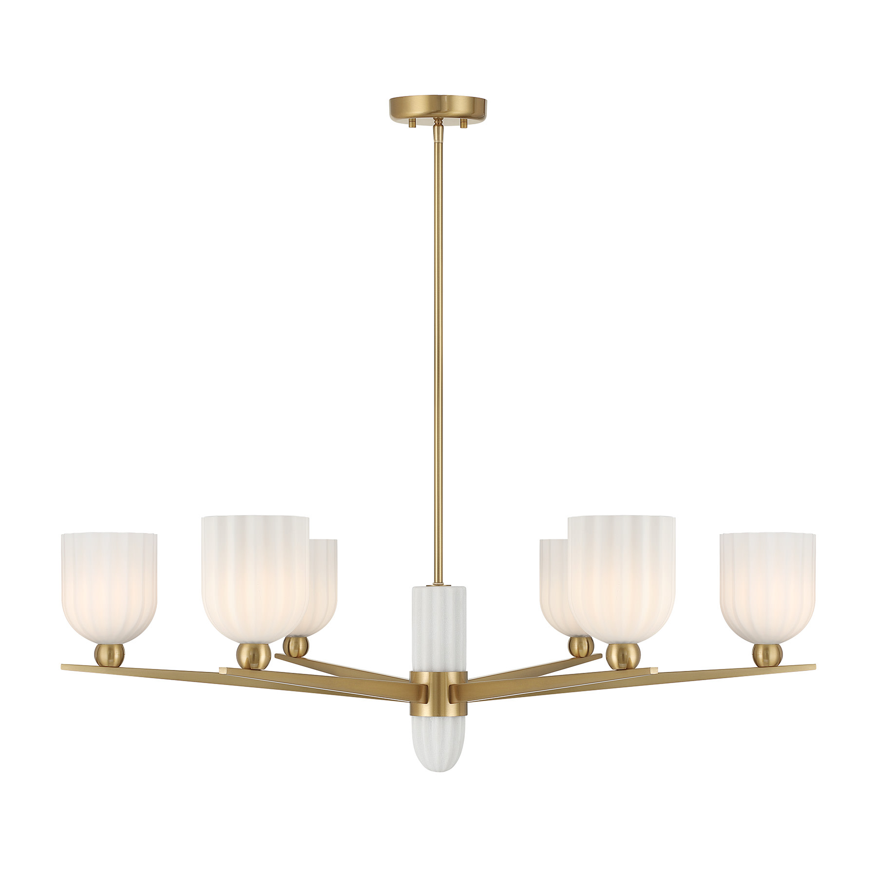 Photos - Chandelier / Lamp SAVOY House 1-1125-6 Collier 6 Light 40" Wide Chandelier Warm Brass Indoor Lighting Chandeliers 1-1125-6-322 