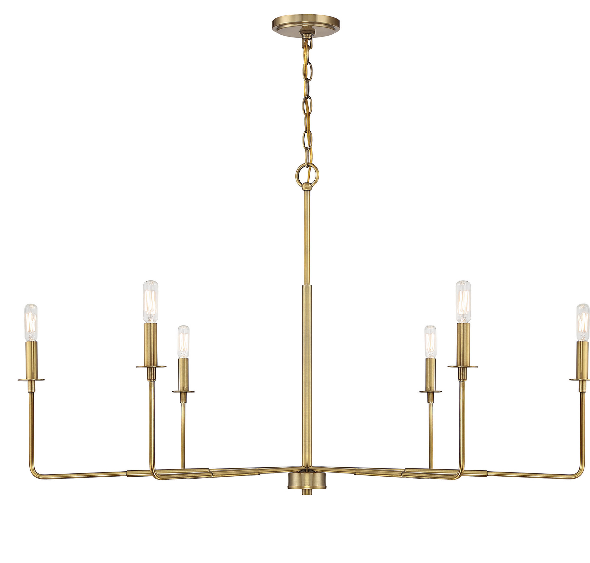 Photos - Chandelier / Lamp SAVOY House 1-2221-6 Salerno 6 Light 42" Wide Chandelier Warm Brass Indoor Lighting Chandeliers 1-2221-6-322 