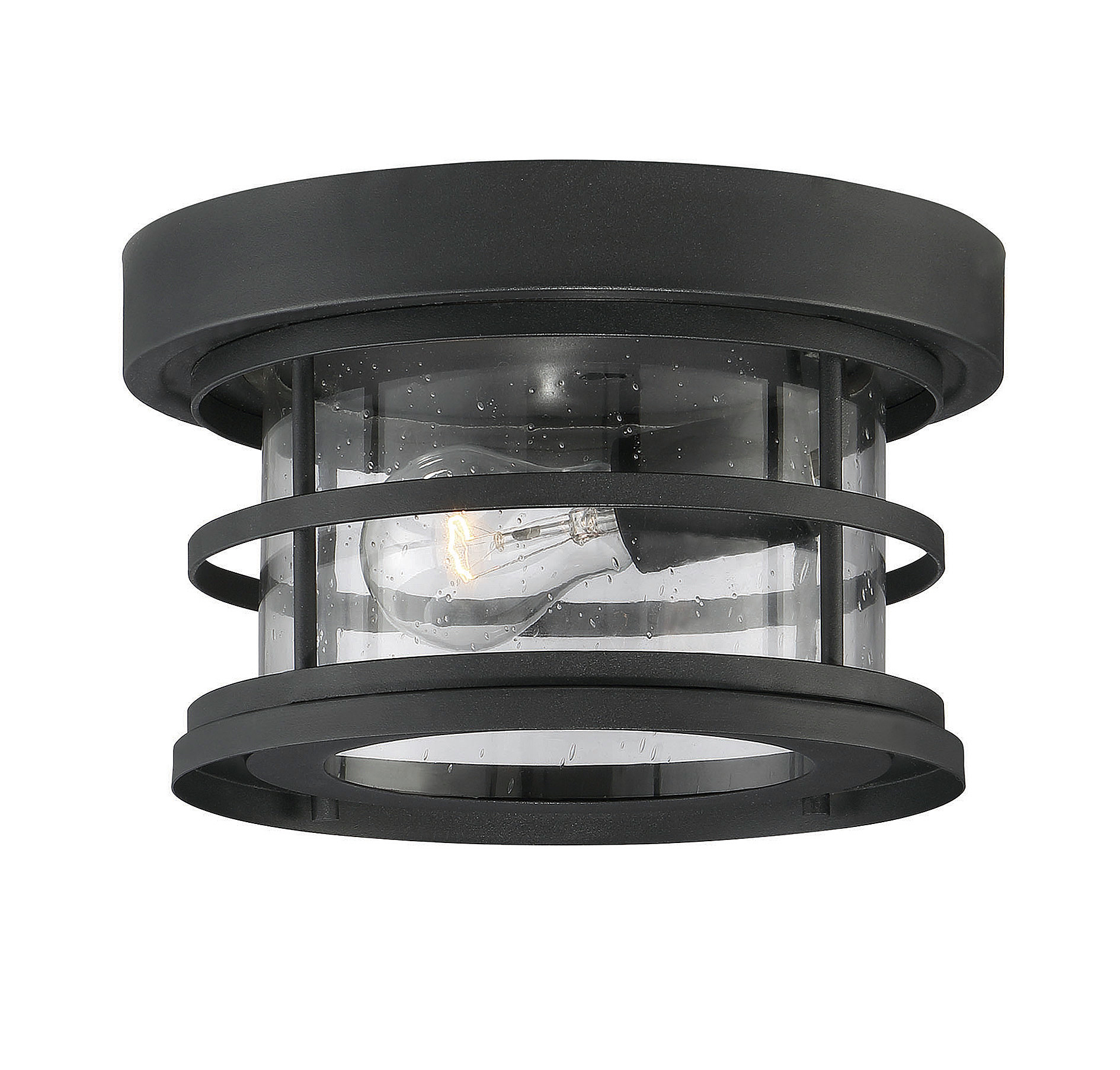 Photos - Floodlight / Street Light SAVOY House 5-369-10 Barrett 1 Light Outdoor Flush Mount Ceiling Fixture Black Outdoor Lighting Ceiling Fixtures Flush Mount 