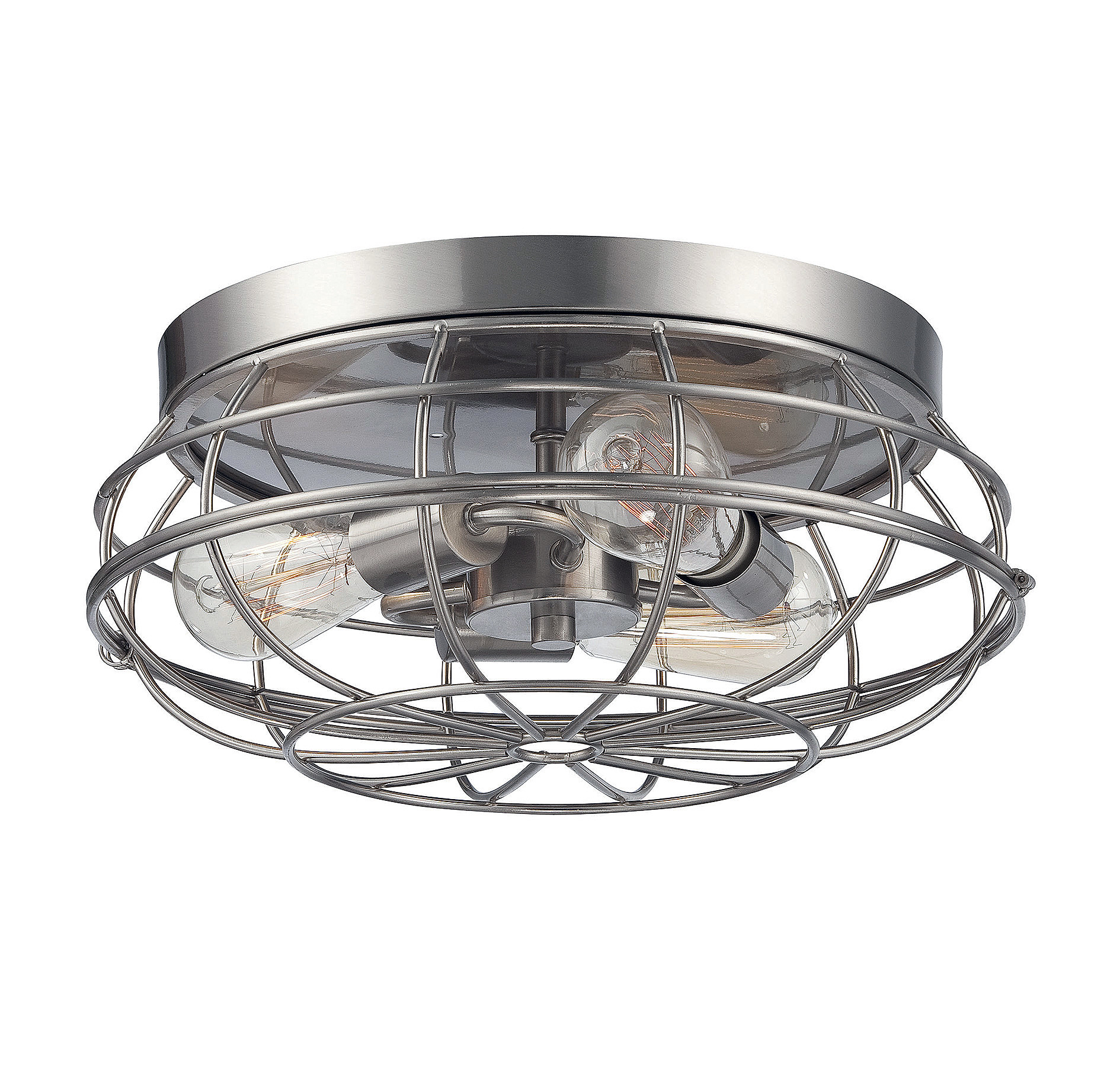 Photos - Chandelier / Lamp SAVOY House 6-8074-15 Scout 3 Light Flush Mount Ceiling Fixture Satin Nickel Indoor Lighting Ceiling Fixtures Flush Mount 6 