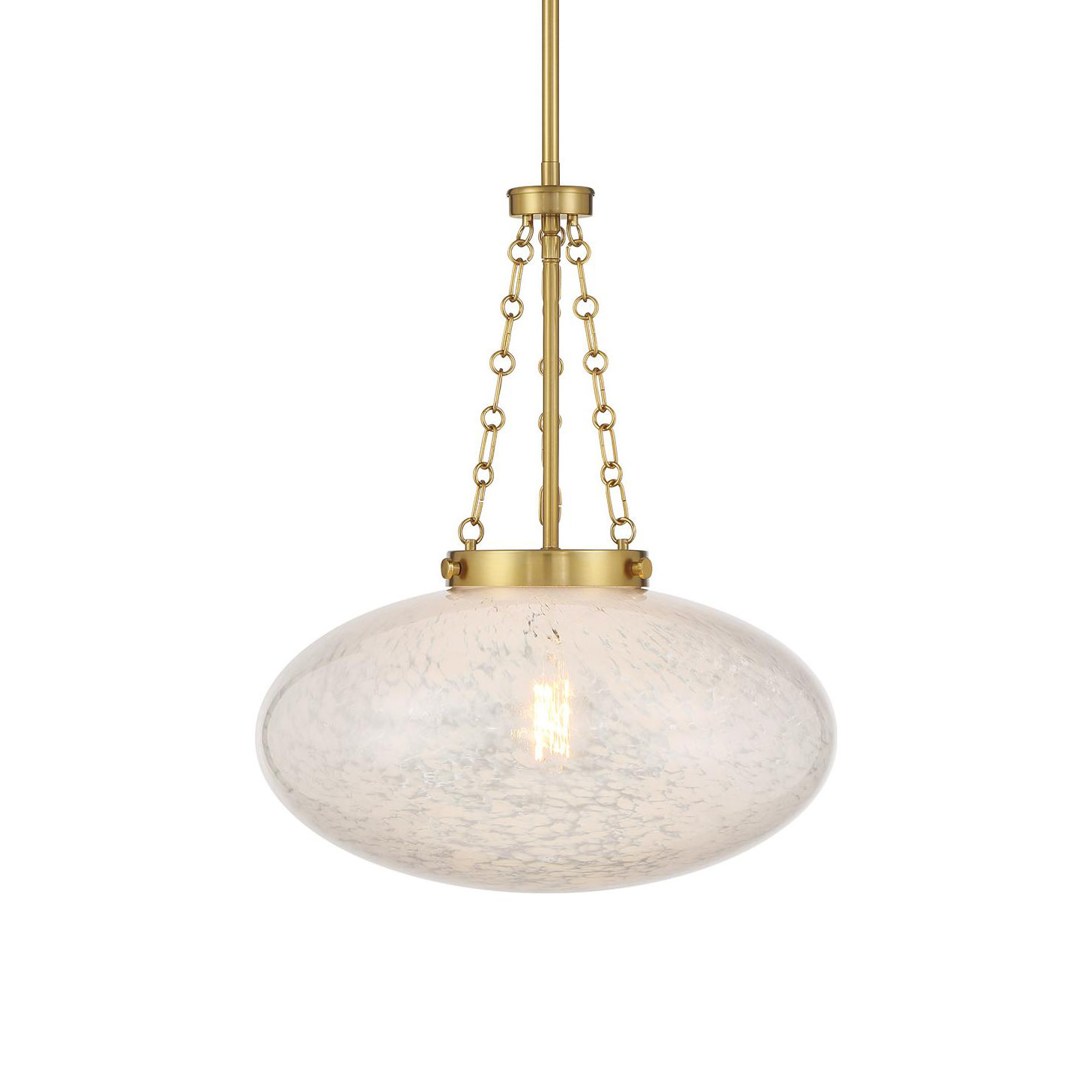 Photos - Chandelier / Lamp Savoy House 7-1740-1 Willow 17" Wide Pendant Warm Brass Indoor Lighting Pendants 7-1740-1-322