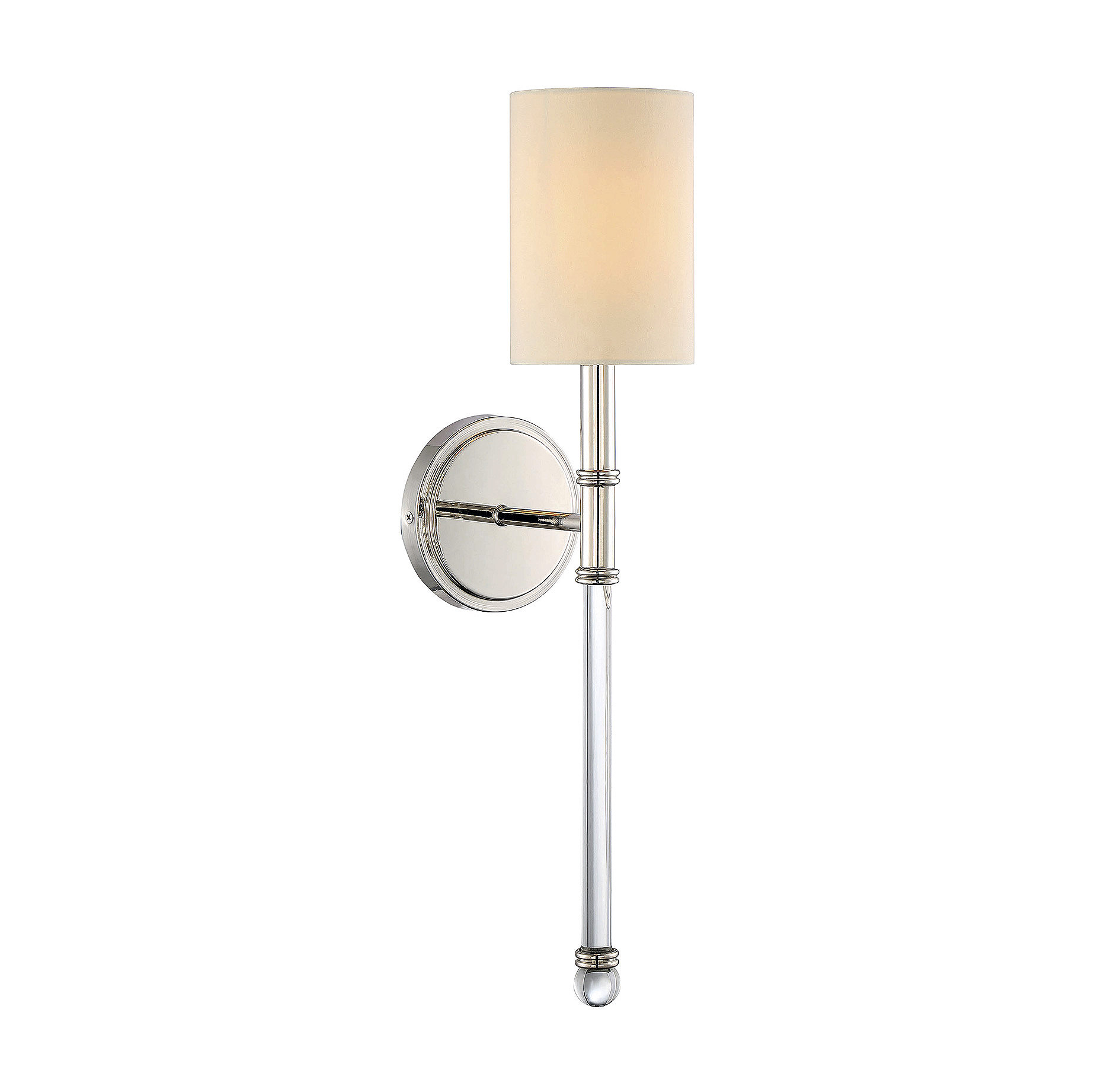 Photos - Chandelier / Lamp SAVOY House 9-101-1 Fremont Single Light Wall Sconce Polished Nickel Indoor Lighting Wall Sconces 9-101-1-109 