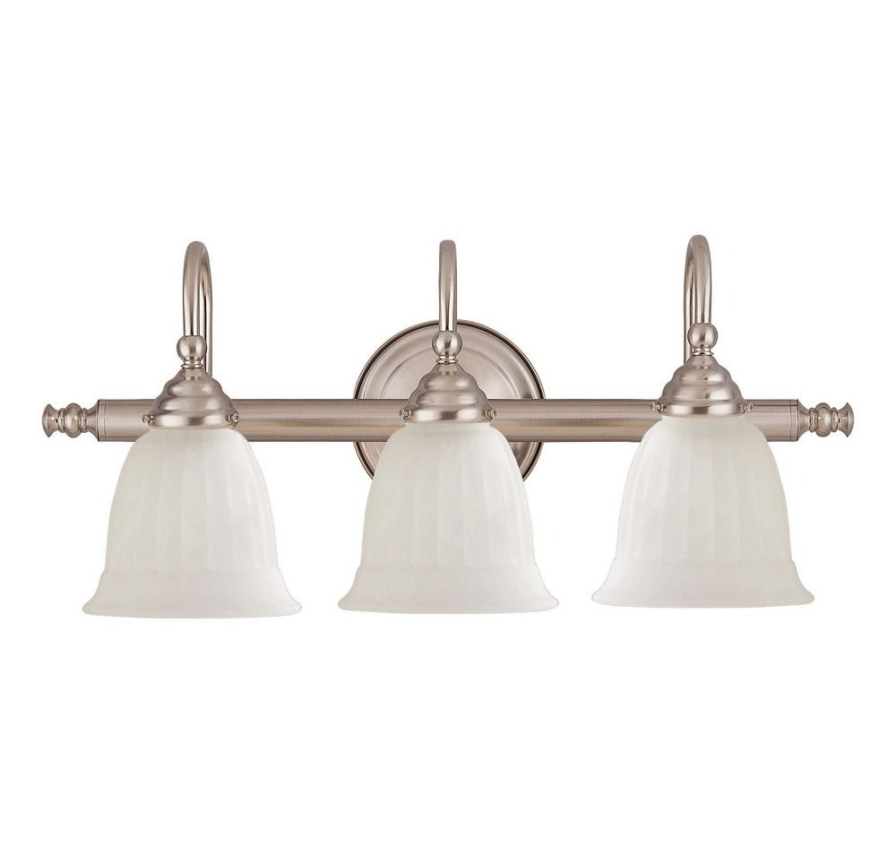 Photos - Chandelier / Lamp SAVOY House 1062-3 Brunswick Bath 24" Wide 3 Light Bathroom Vanity Light Satin Nickel Indoor Lighting Bathroom Fixtures Vani 