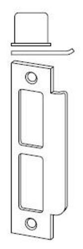 Photos - Door Lock Strike Schlage 10-072 1-1/4" x 4-7/8" Square Corner  Satin Chrome Hardware Accessories and Parts Door Hardware Parts  P 