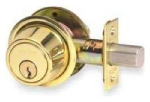 Schlage B560BD B500-Series Single Cylinder Grade 2 Deadbolt Less Small Format Interchangeable Core (Core Options Provided) Polished Brass Door