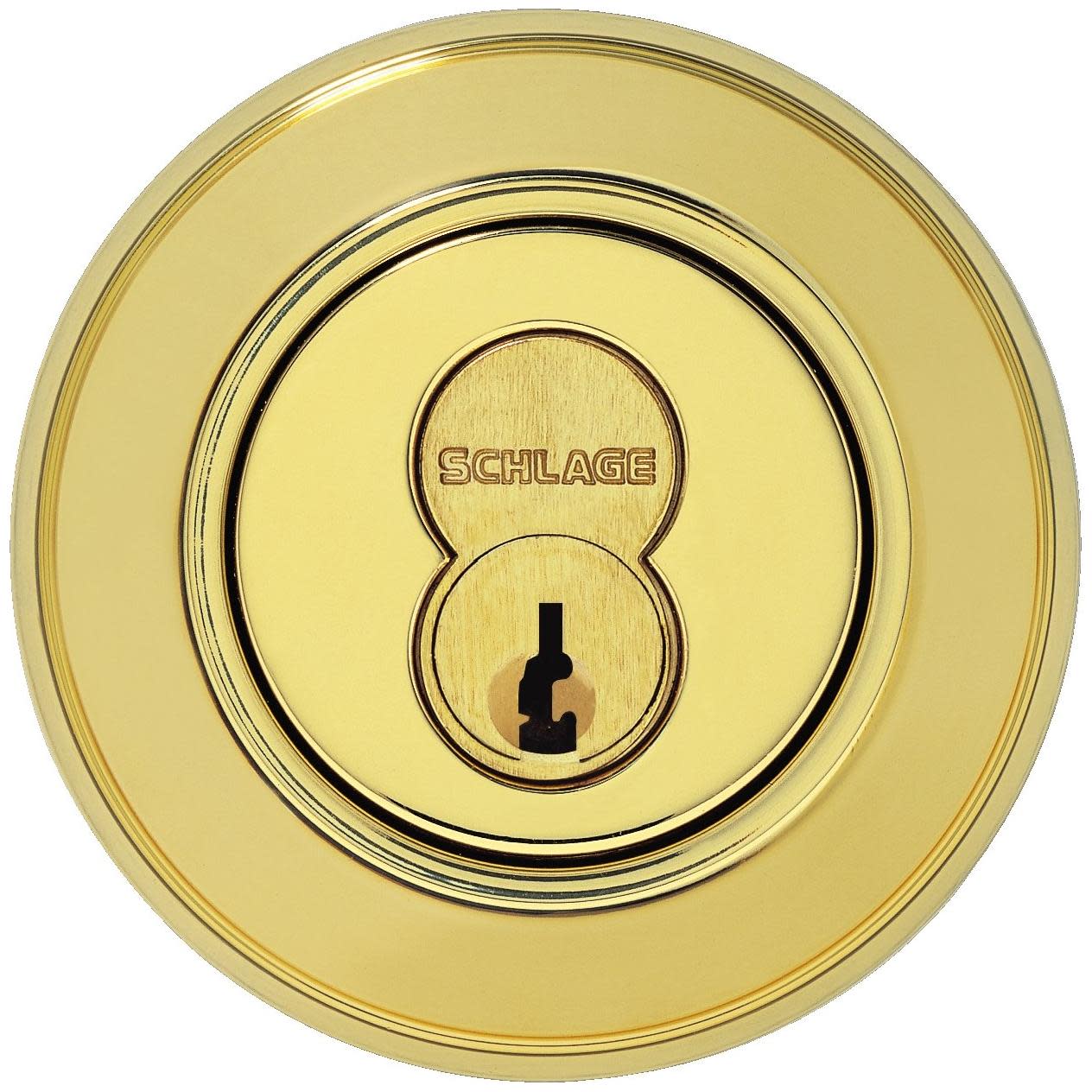Schlage B660BD B600-Series Commercial Grade 1 Single Cylinder Deadbolt Less Small Format Interchangeable Core (Core Options Provided) Polished Brass