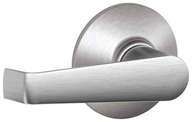 Photos - Door Handle Elan Schlage F10-ELA Passage Door Lever Set Satin Chrome Door Hardware Door Levers Passage Door Levers F10ELA626