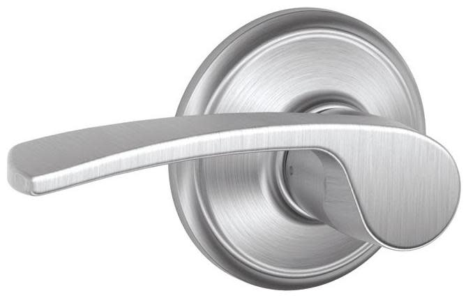 Photos - Door Handle Merano Schlage F10-MER Passage Door Lever Set Satin Chrome Door Hardware Door Levers Passage Door Levers F10MER626