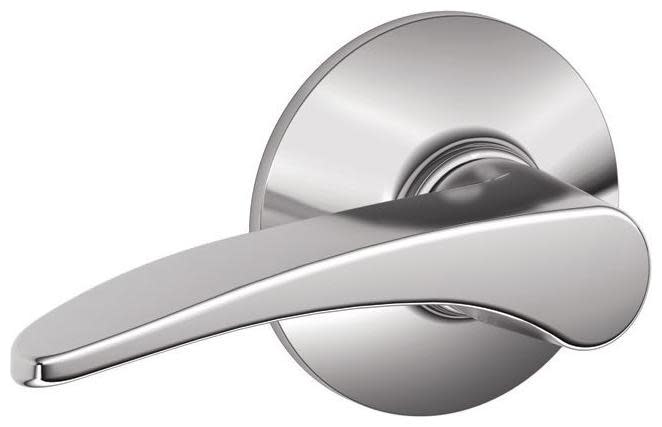 Photos - Door Handle MANHATTAN Schlage F10-MNH  Passage Door Lever Set Bright Chrome Door Hardware Door Levers Passage Door Levers F10MNH625 