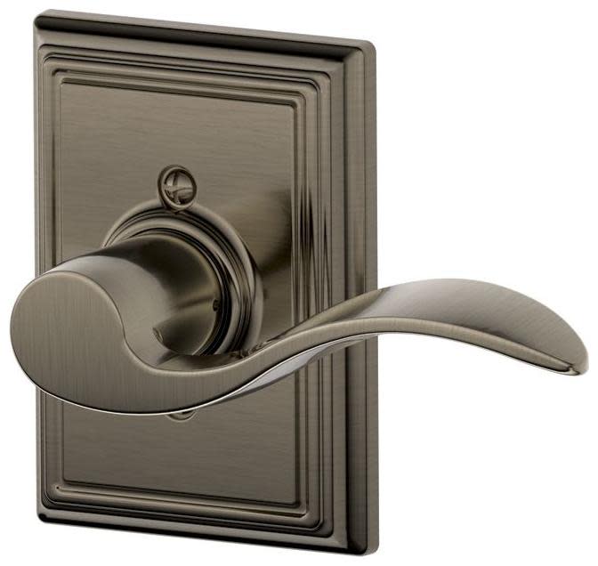 Photos - Door Handle Accent Schlage F170-ACC-ADD-RH  Right Handed Non-Turning One-Sided Dummy Door Lever with Decorative Addison Trim Antique Pewt 