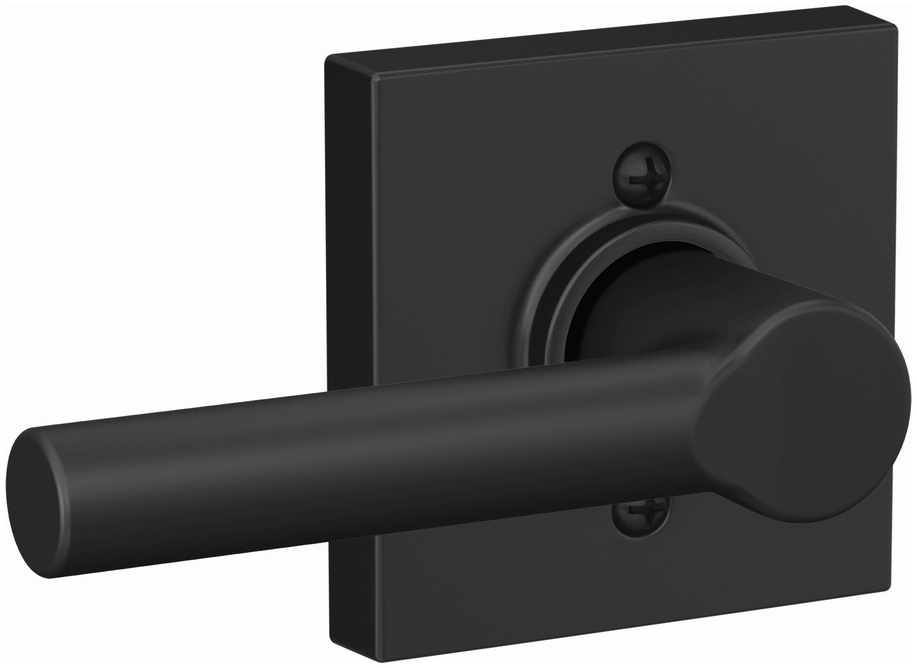 Photos - Door Handle Broadway Schlage F170-BRW-COL  Non-Turning One-Sided Dummy Door Lever with Collins Trim Matte Black Door Hardware Door Levers 