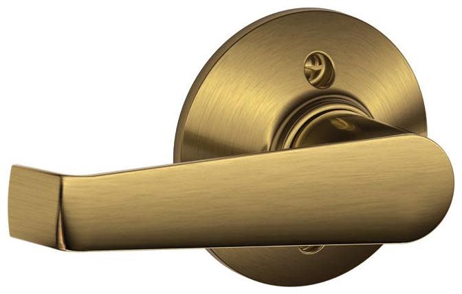 Photos - Door Handle Elan Schlage F170-ELA Non-Turning One-Sided Door Lever Antique Brass Door Hardware Door Levers Dummy Door Levers F170ELA609