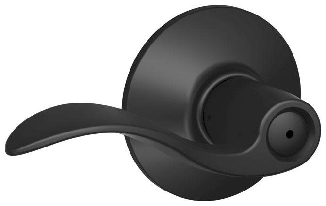 Photos - Door Handle Accent Schlage F40-ACC Privacy Door Lever Set Matte Black Door Hardware Door Levers Privacy Door Levers F40ACC622