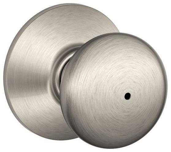 Schlage Plymouth Privacy Lock Door Knobset - Satin Nickel - F40PLY619