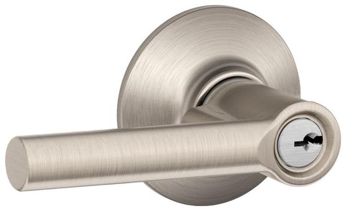 Photos - Door Handle Broadway Schlage F80-BRW  Single Cylinder Keyed Entry Storeroom Door Lever Set Satin Nickel Commercial Door Hardware Door Lev 