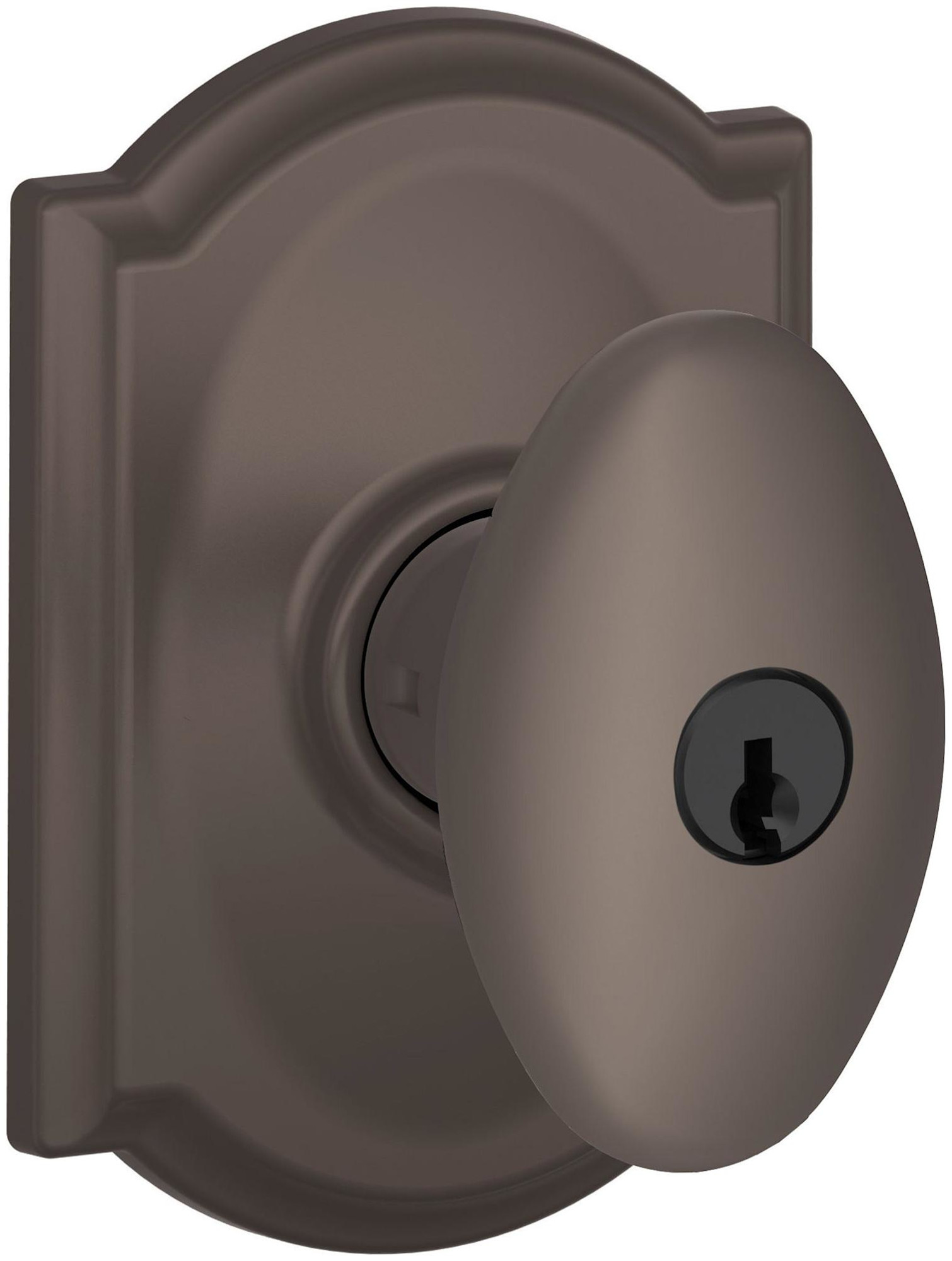 Schlage Siena Single Cylinder Keyed Entry Storeroom Door Knobset - Oil Rubbed Bronze - F80SIE613CAM