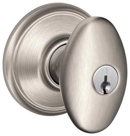 Photos - Door Handle NICKEL Schlage Siena Storeroom Door Knob - Satin  - F80SIE619 F80SIE619 