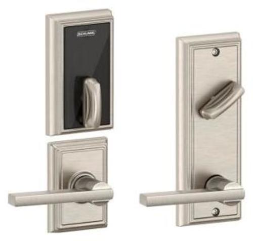 Schlage FE410-LAT-ADD Addison Electronic Keyless Entry Interconnected Locks with Latitude Lever and Control Technology Satin Nickel Door Hardware Door