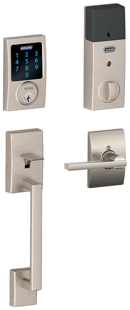 Photos - Door Handle Century Schlage FE469NX-CEN-LAT-CEN Connect  Touchscreen Handleset with Latitude Lever Decorative  Rose and Built-in A 