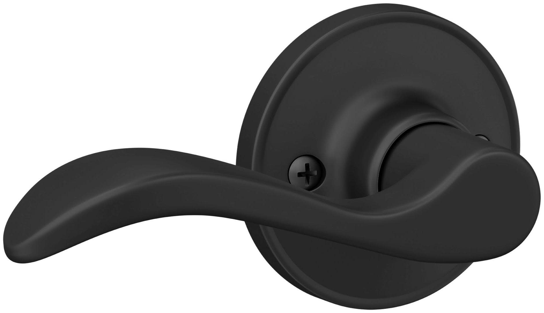 Photos - Door Handle Round Schlage J170-SEV-LH Seville Left Handed Non-Turning One-Sided Dummy Door Lever with  Rose from the J-Series Matte Black 