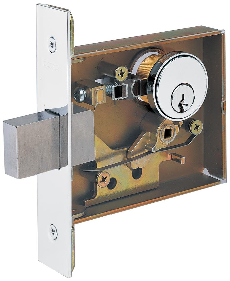 Schlage L9464 L-Series Commercial Grade 1 Single Cylinder One Sided Keyed Entry Mortise Lock Deadbolt Satin Chrome Hardware Accessories and Parts