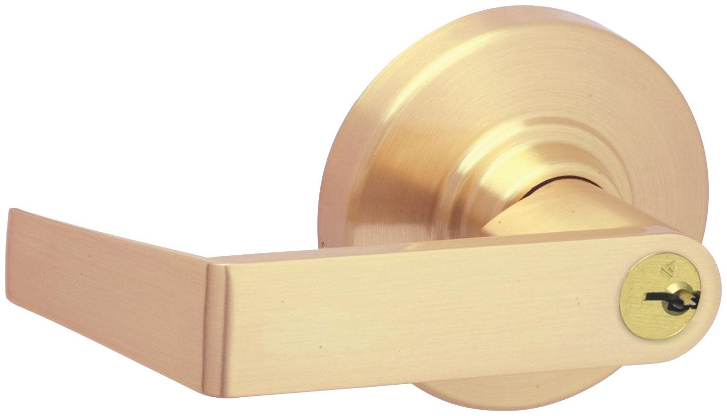 Schlage ND93RD-RHO Rhodes Commercial Heavy Duty Vandlgard Keyed Vestibule Door Lever Set Satin Bronze Commercial Door Hardware Door Levers Keyed Entry