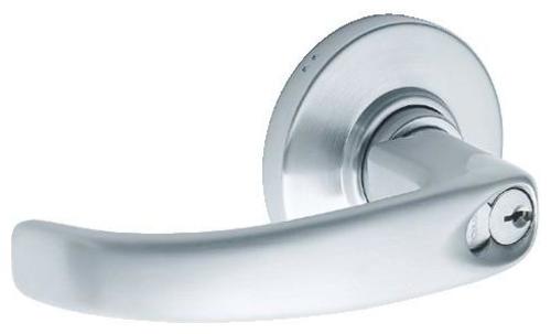 Schlage ND96BD-SPA Sparta Commercial Heavy Duty Vandlgard Keyed Storeroom Door Lever Set Less Small Format Core Satin Chrome Commercial Door Hardware