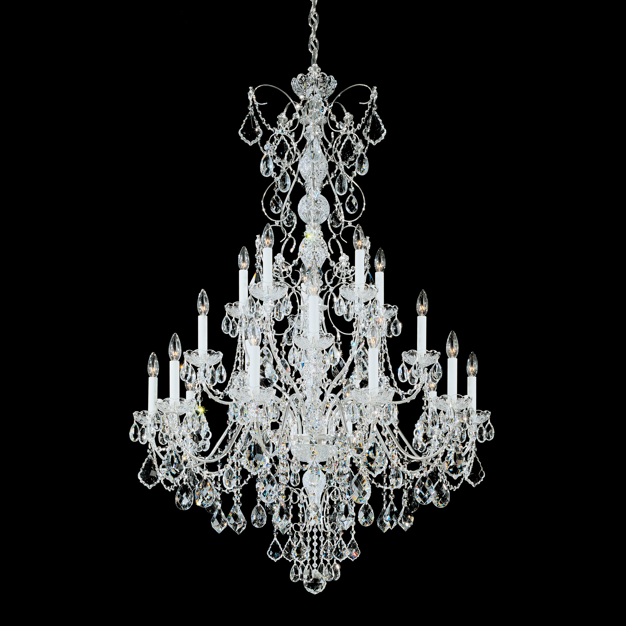 Photos - Chandelier / Lamp Century Schonbek 1716  20 Light 37" Wide Crystal Chandelier Black Pearl Indoor Lighting Chandeliers 1716-49 