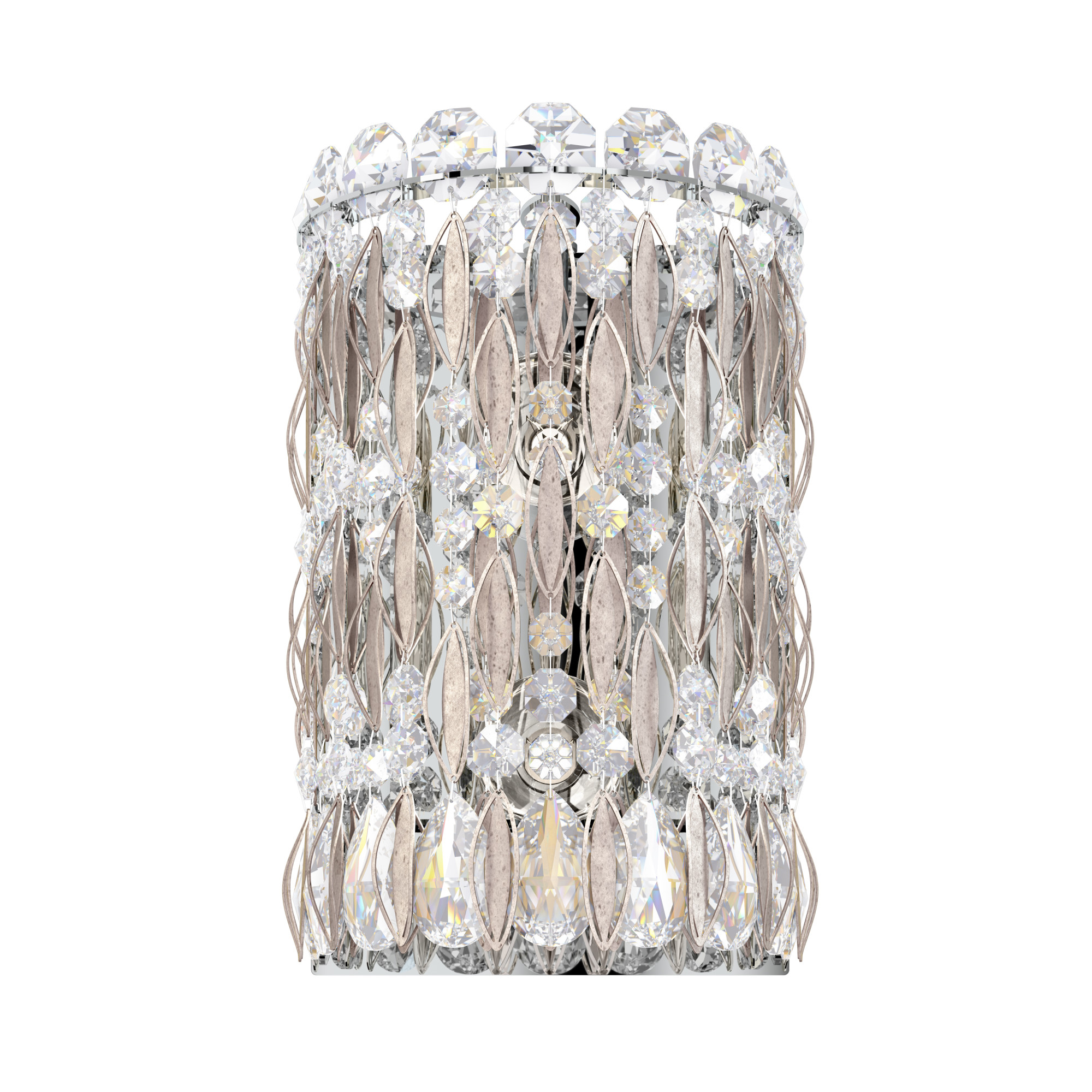 Photos - Chandelier / Lamp Heritage Schonbek RS8333N-H Sarella 2 Light 11" Tall Wall Sconce with  Crystals Antique Silver Indoor Lighting Wall Sconces R 