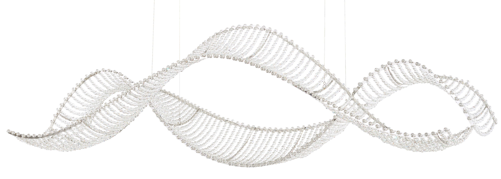Photos - Chandelier / Lamp Schonbek SRI500N-1S Alon 60" Wide LED Crystal Chandelier - with Swarovski Crystal Stainless Steel Indoor Lighting Chandelier