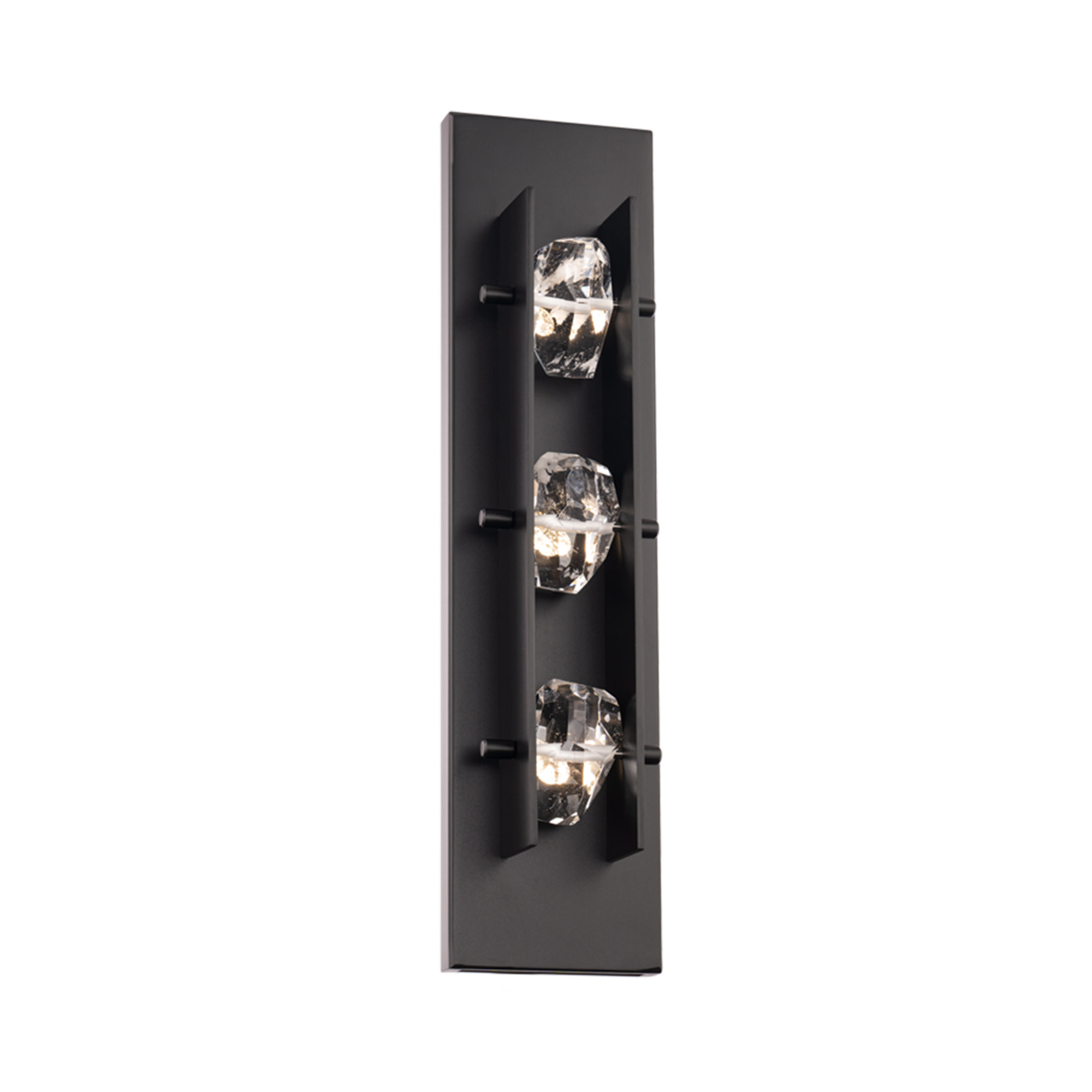 Photos - Floodlight / Street Light Schonbek Beyond BWSW10322 Strata 22" Tall LED Wall Sconce with Clear Optic Haze Crystal Black Outdoor Lighting Wall Sconces