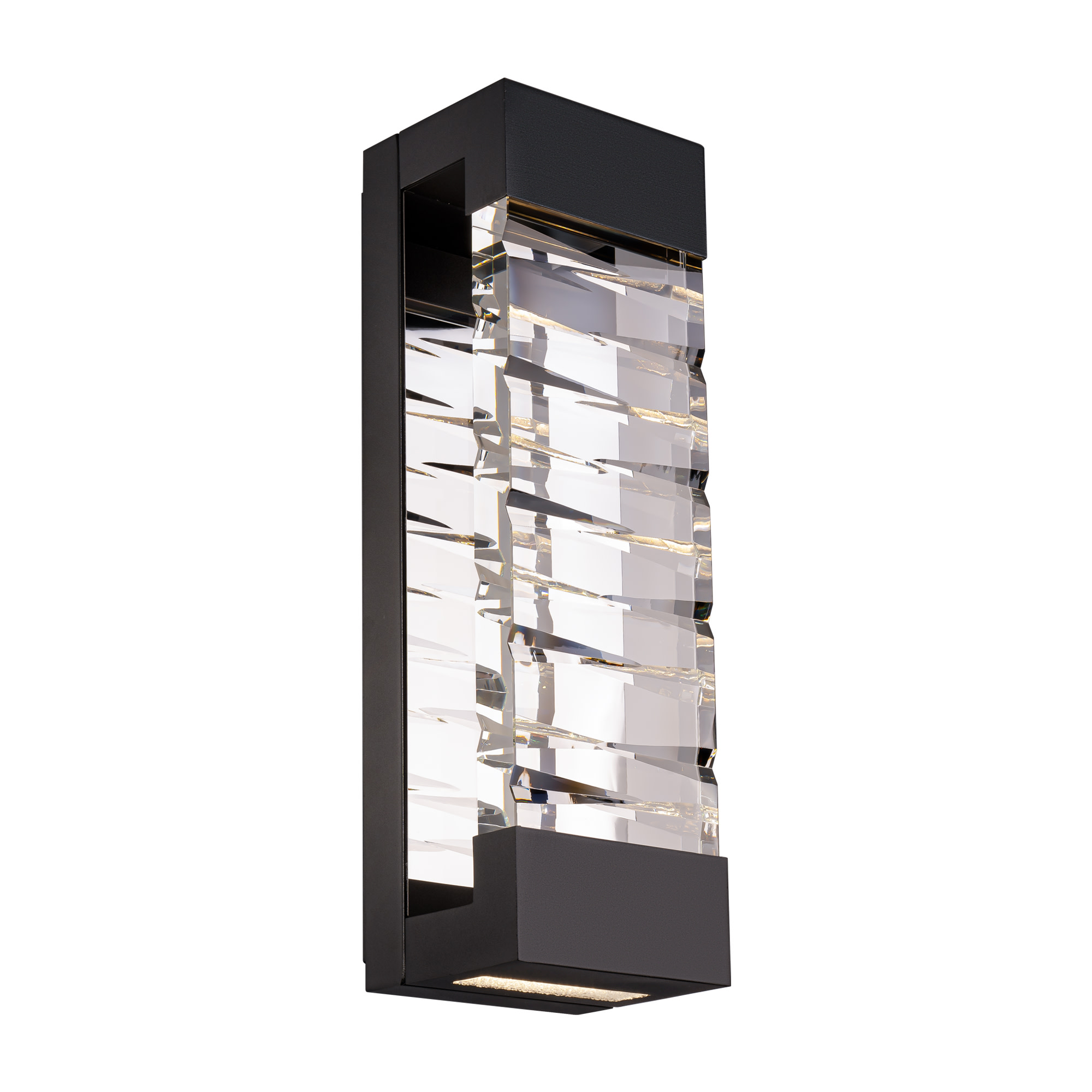 Photos - Floodlight / Street Light Schonbek Beyond BWSW21326 Labyrinth 26" Tall LED Wall Sconce with Clear Optic Crystal Black Outdoor Lighting Wall Sconces BW