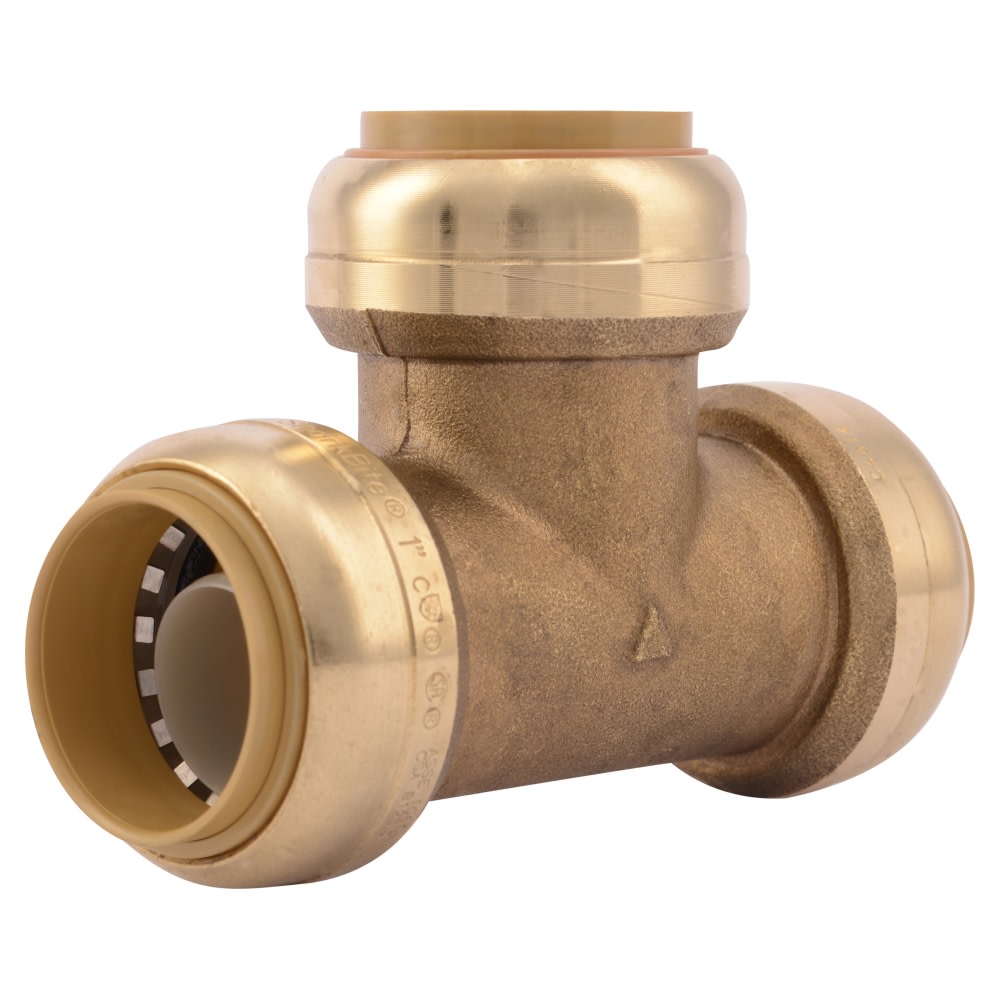 SharkBite U374LF 1" x 1" x 1" Tee Brass Rough Plumbing Pipe and Fittings Tees