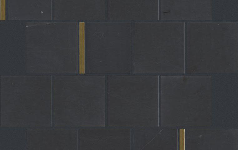 Shaw 688TS Offset Mosaic 12" x 12" Square Floor and Wall Tile - Honed Visual - Sold by Sheet (1.02 SF/Sheet) Nero Marquina Flooring Tile