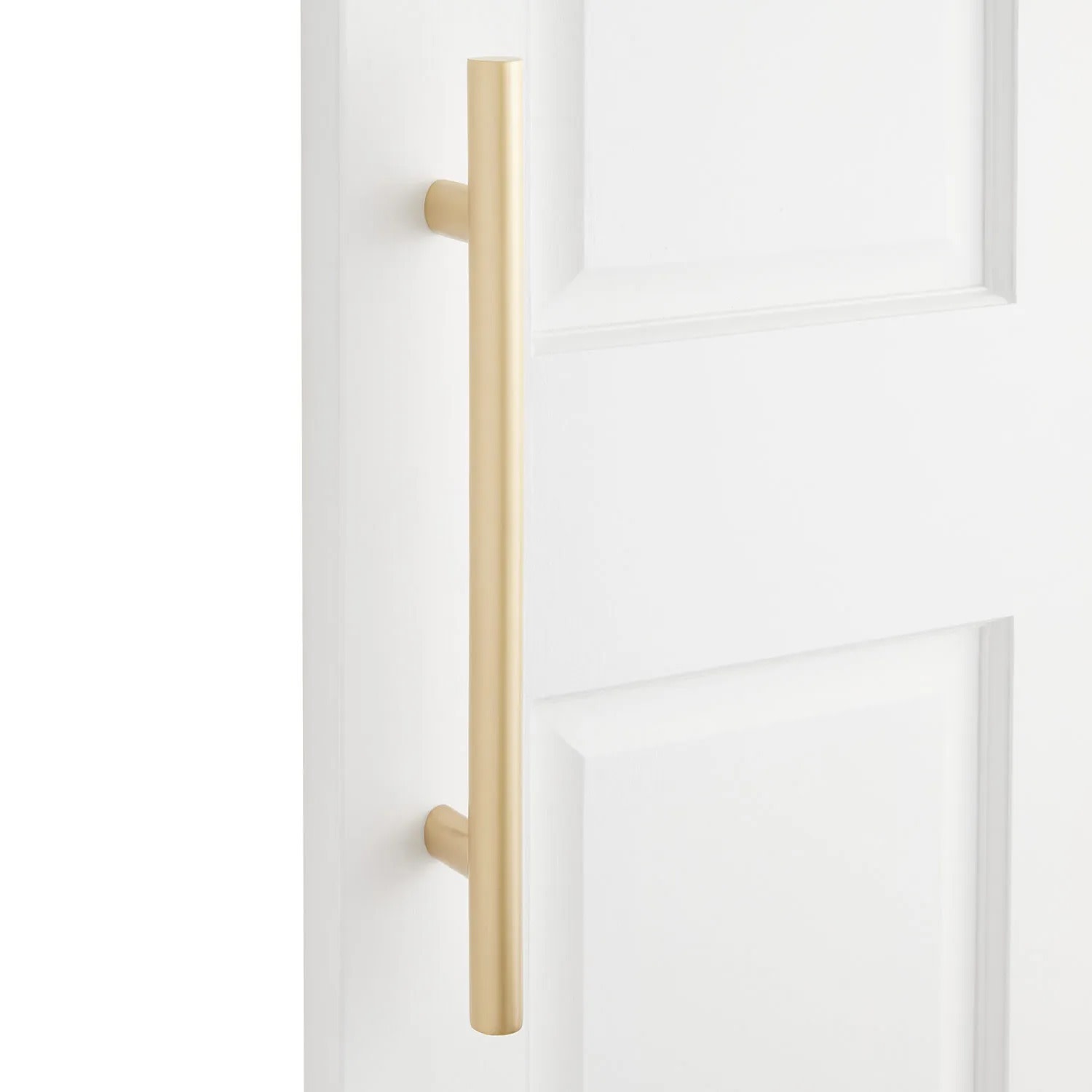 Photos - Door Handle Signature Hardware 946442-12 Kobe 12" Solid Brass Door Pull Satin Brass Door Accessory Door Pull 445816 