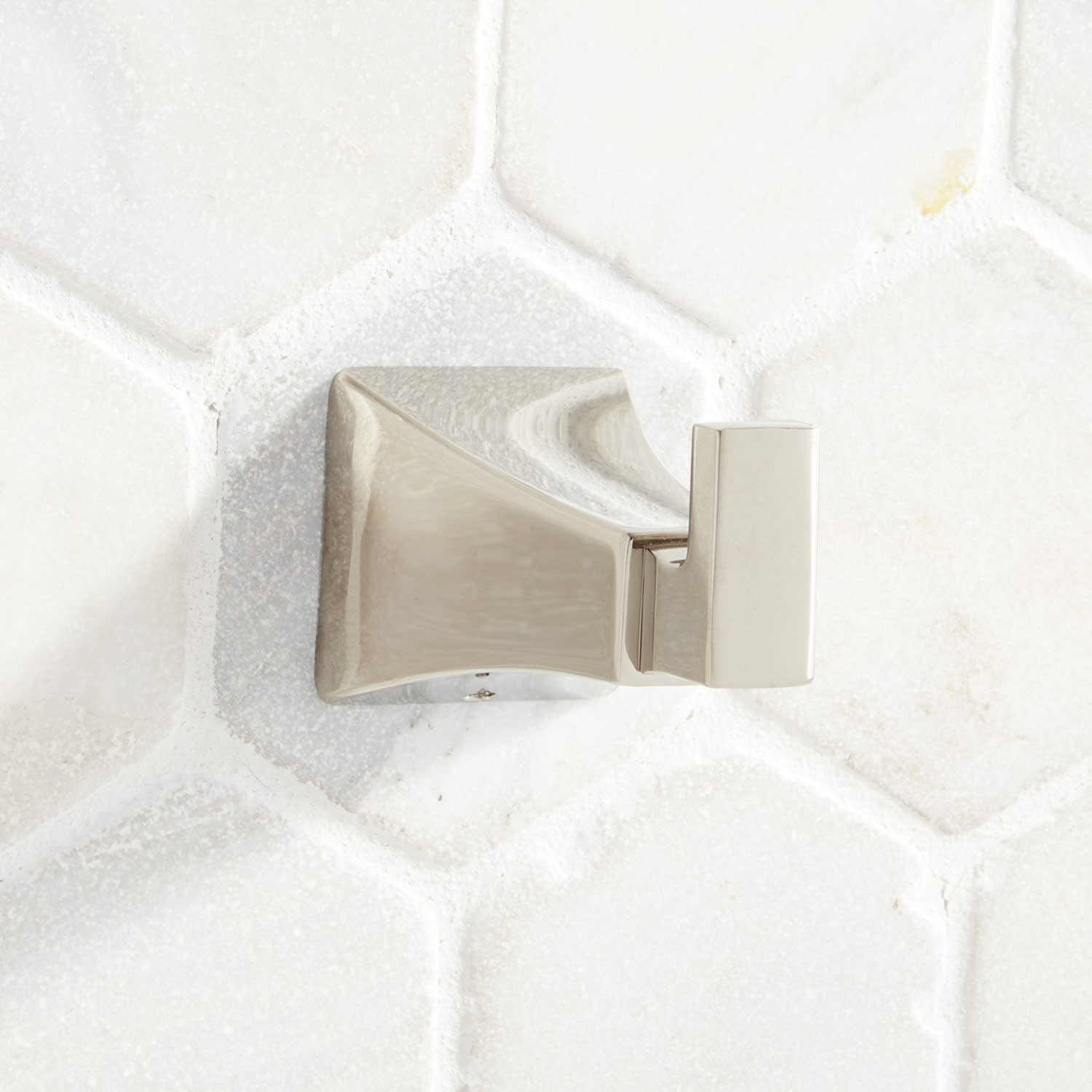 Photos - Towel Holder Signature Hardware 948227 Vilamonte Single Robe Hook Polished Nickel Bathroom Hardware and Accessories Bathroom Hardware Rob 