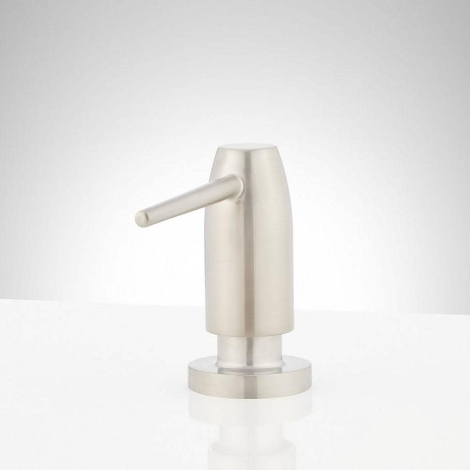 Photos - Soap Holder / Dispenser Signature Hardware 948611 Contemporary Soap Dispenser Stainless Steel Bathroom Hardware and Accessories Bathroom Accessories 