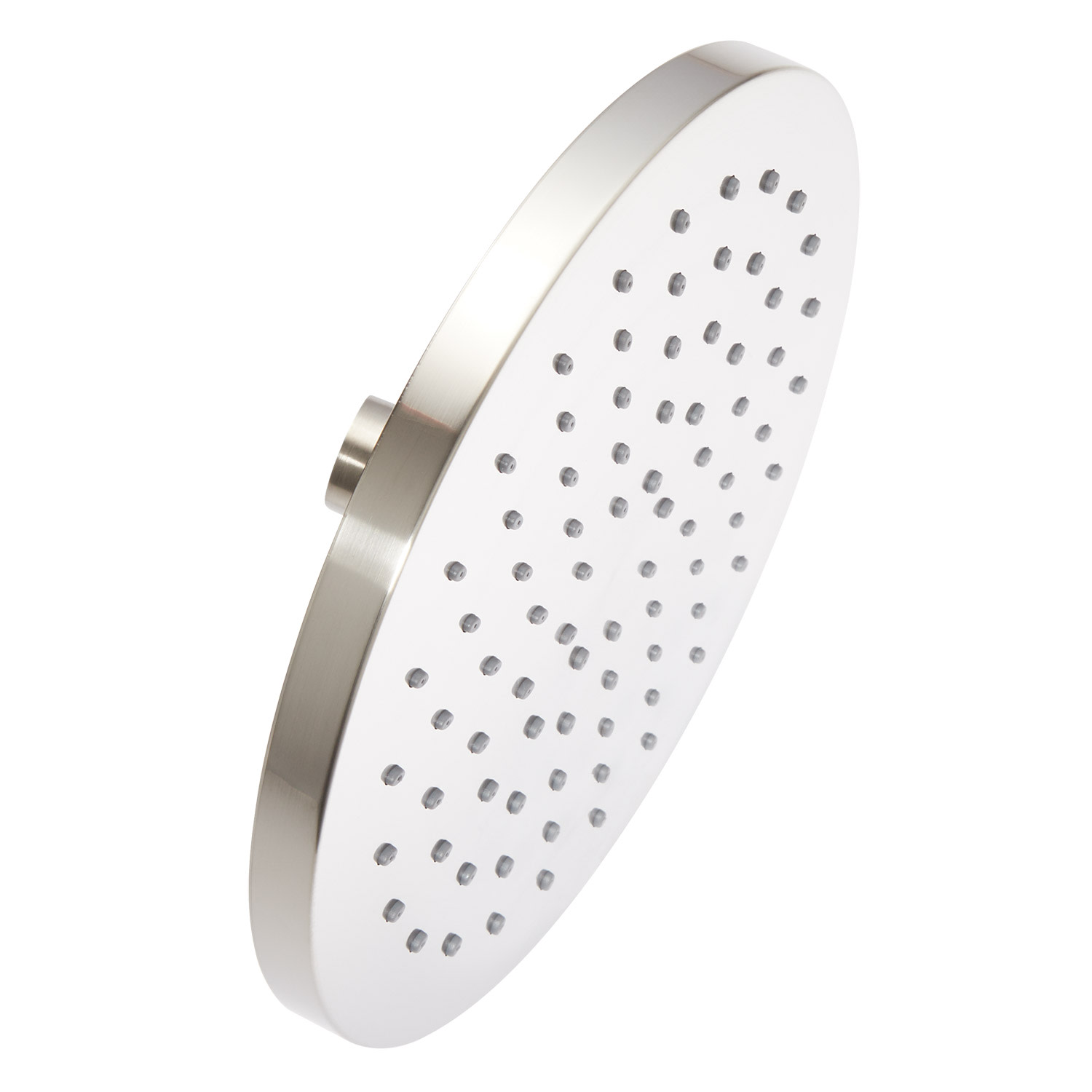 Photos - Shower System Signature Hardware 948948-8-2.5 FundamentALL 8" Round Single-Function 2.5 GPM Shower Head Brushed Nickel Showers Shower Head 
