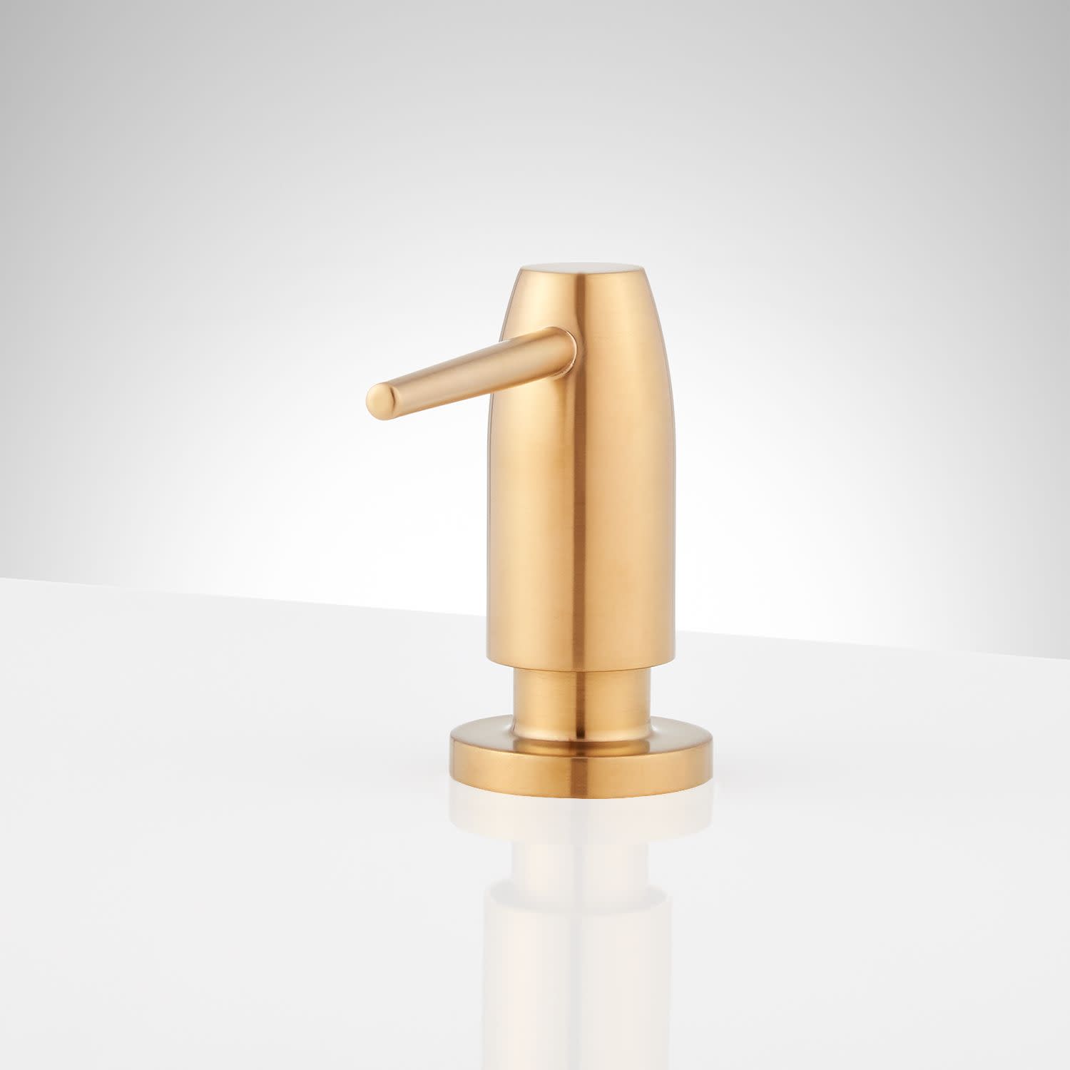 Photos - Soap Holder / Dispenser Signature Hardware 948611 Contemporary Soap Dispenser Brushed Gold Bathroom Hardware and Accessories Bathroom Accessories So 