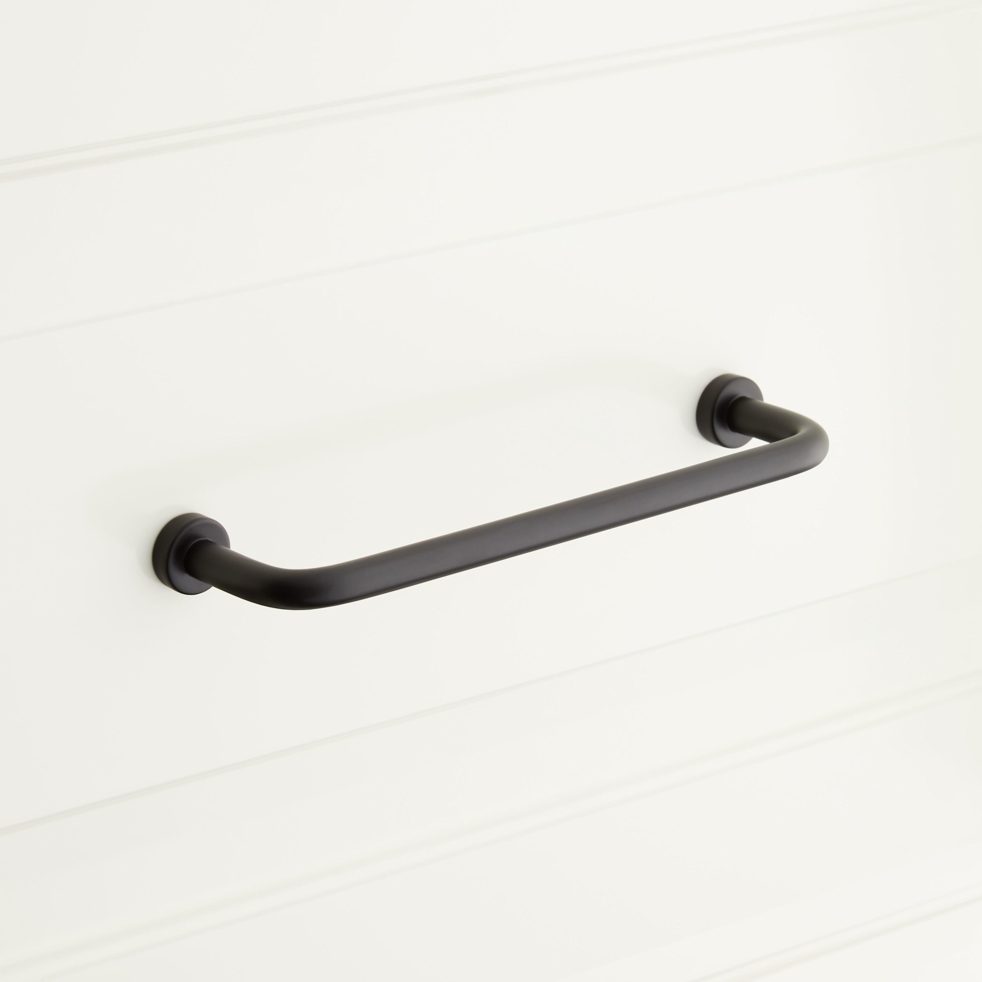 Photos - Furniture Hardware Signature Hardware 953554-6 6-1/4" Sidra Brass Cabinet Pull - Thin Profile Matte Black Cabinet Hardware Pulls Handle 481200