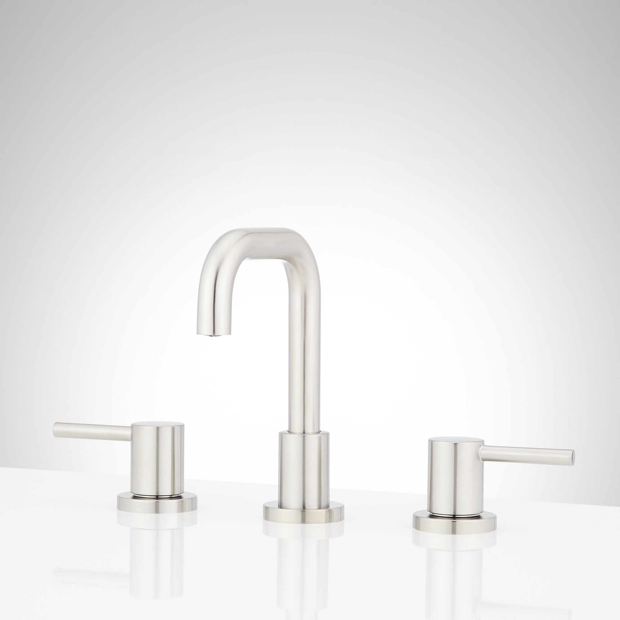 Photos - Tap Signature Hardware 953762 Lexia 1.2 GPM Widespread Bathroom Faucet with Pop-Up Drain Assembly Brushed Nickel Faucet Bathroom 