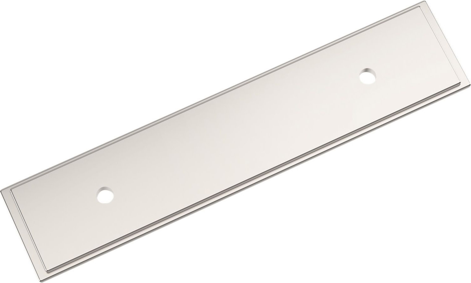 Photos - Furniture Hardware Signature Hardware 954074-3 3 Inch Center to Center Cabinet Pull Backplate Polished Nickel Cabinet Hardware Cabinet Hardware 