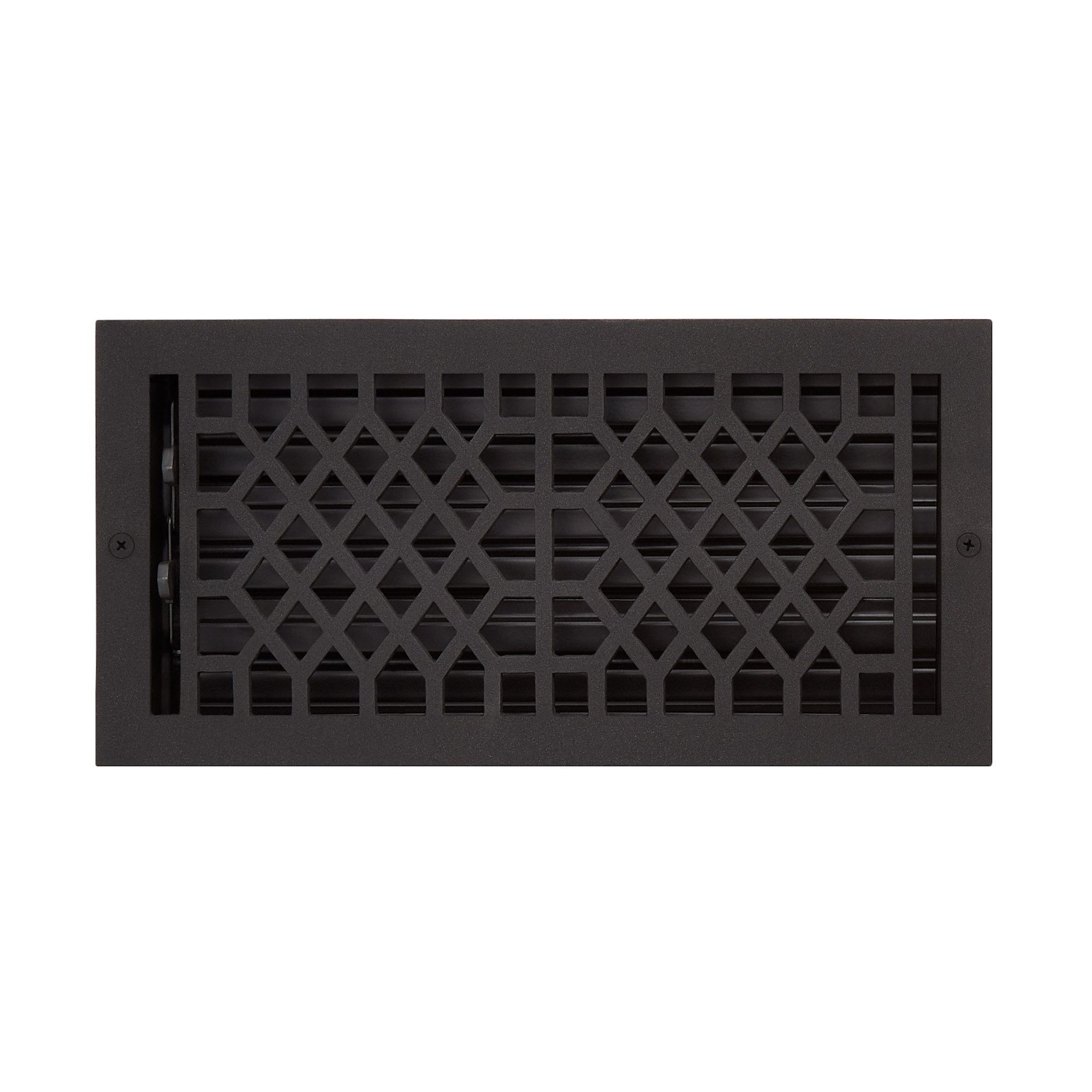 Photos - Air Vent Cover / Duct Signature Hardware 910138-6-12 Antique 6" x 12" Cast Iron Wall Register  Black Powder Coat Vent Co (13-1/2" x 6-3/4" Overall)