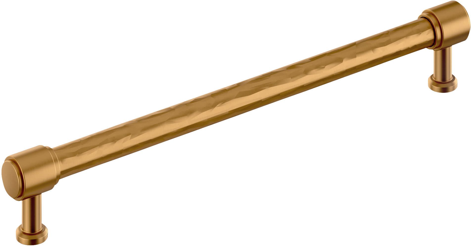 Signature Hardware 954060-O-10116 Lazzara 10-1/16 Inch Center to Center Hammered Bar Cabinet Pull Brushed Gold Cabinet Hardware Pulls Bar