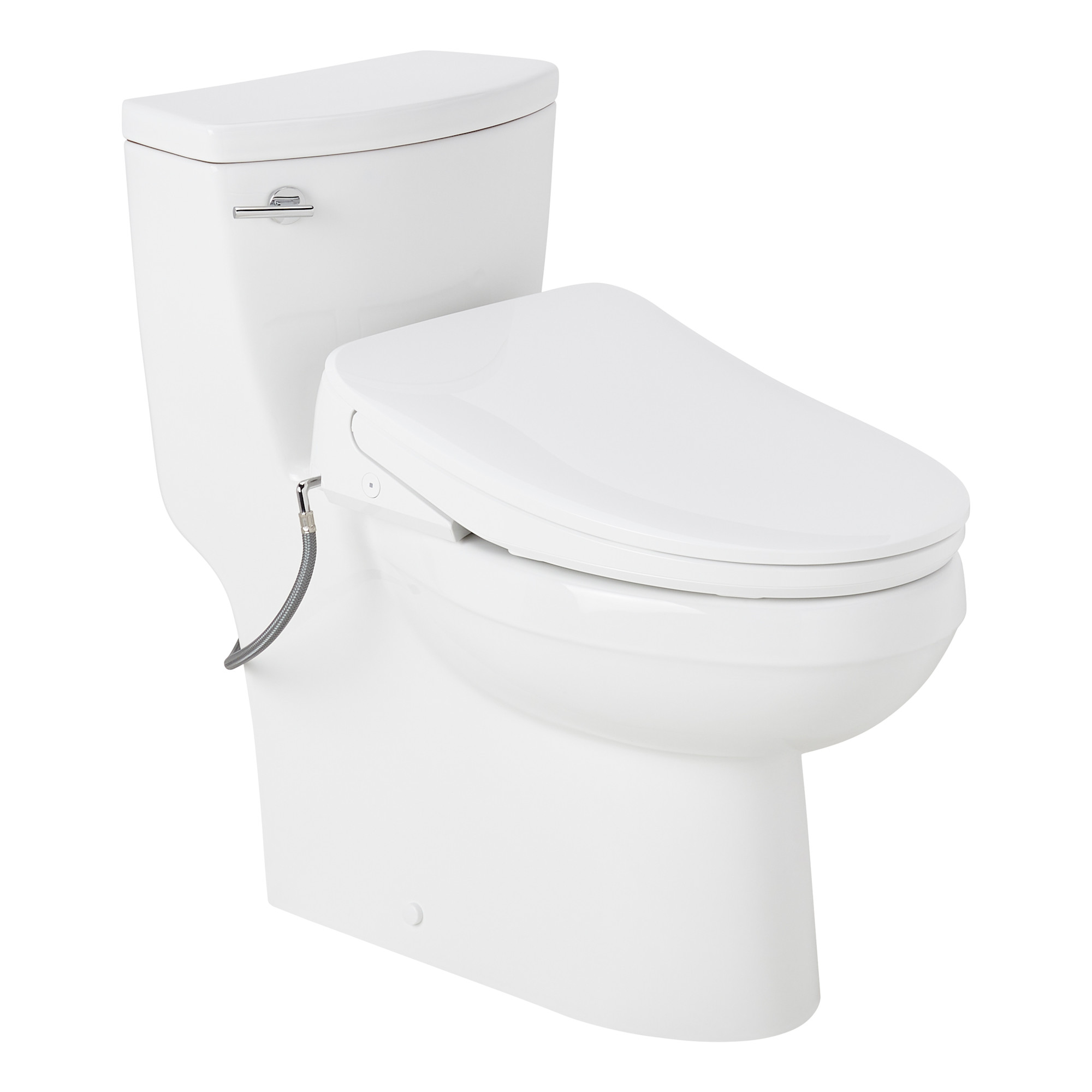 Photos - Toilet Seat Signature Hardware 559646 Angelou Elongated Bidet Seat White Toilets and Bidets Bidet Seats Elongated Bidet Seats SHBDS203WH 