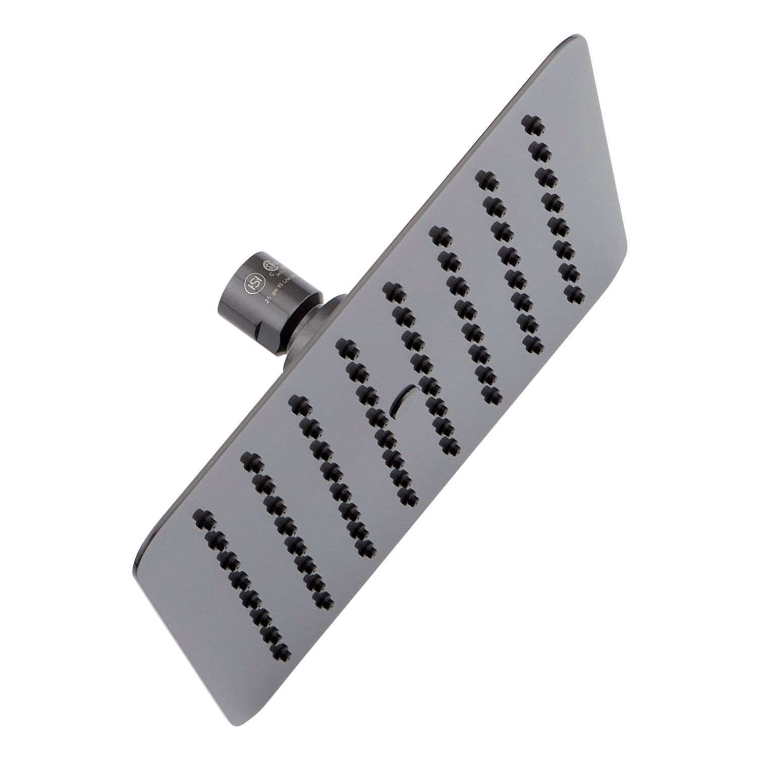Photos - Shower System Signature Hardware 948947-25-8 Modern 2.5 GPM 8" Single Function Rain Shower Head Gunmetal Showers Shower Heads Single Funct 