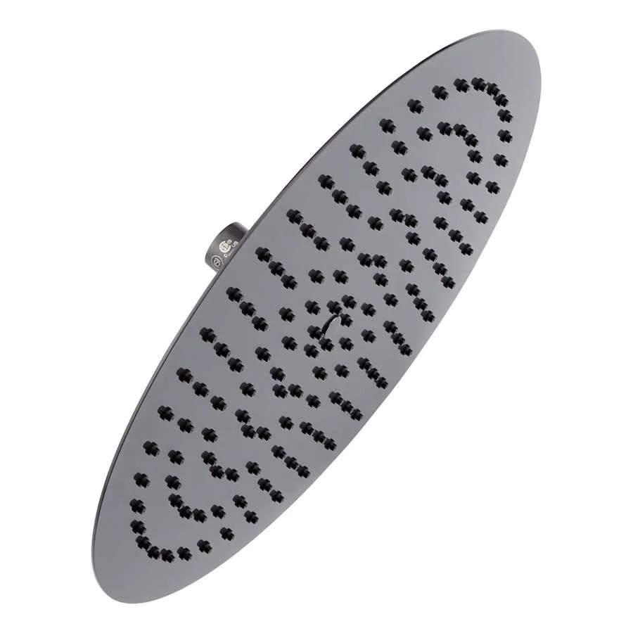 Photos - Shower System Signature Hardware 948945-12-2.5 2.5 GPM 12" Wide Contemporary Rain Shower Head Gunmetal Showers Shower Heads Single Functio 